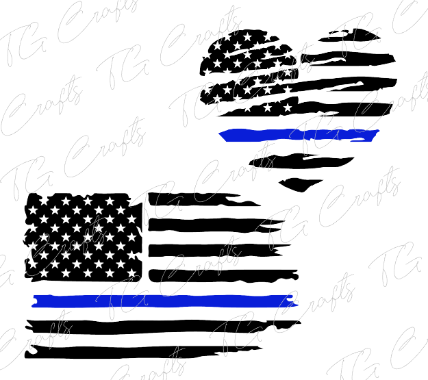 Police flag dtf