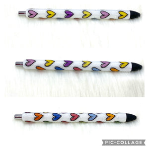 Multicolor hearts pen