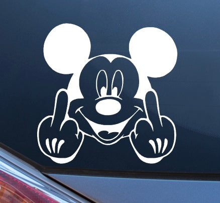 Mickey flippin off
