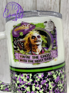 Beetlejuice travel mug