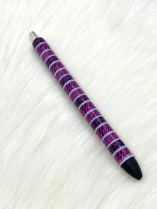 Pink leopard striped pen