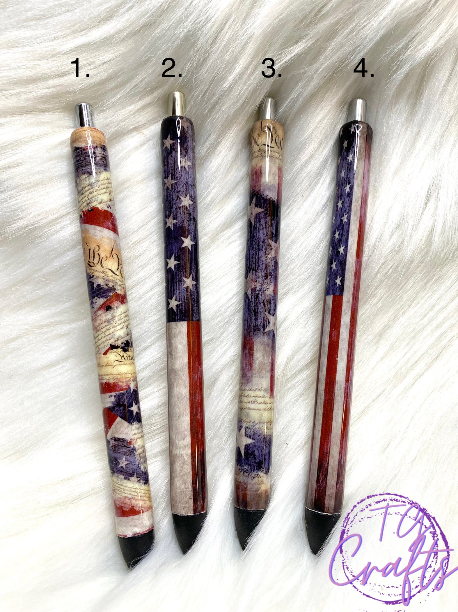 Distressed patriotic pen