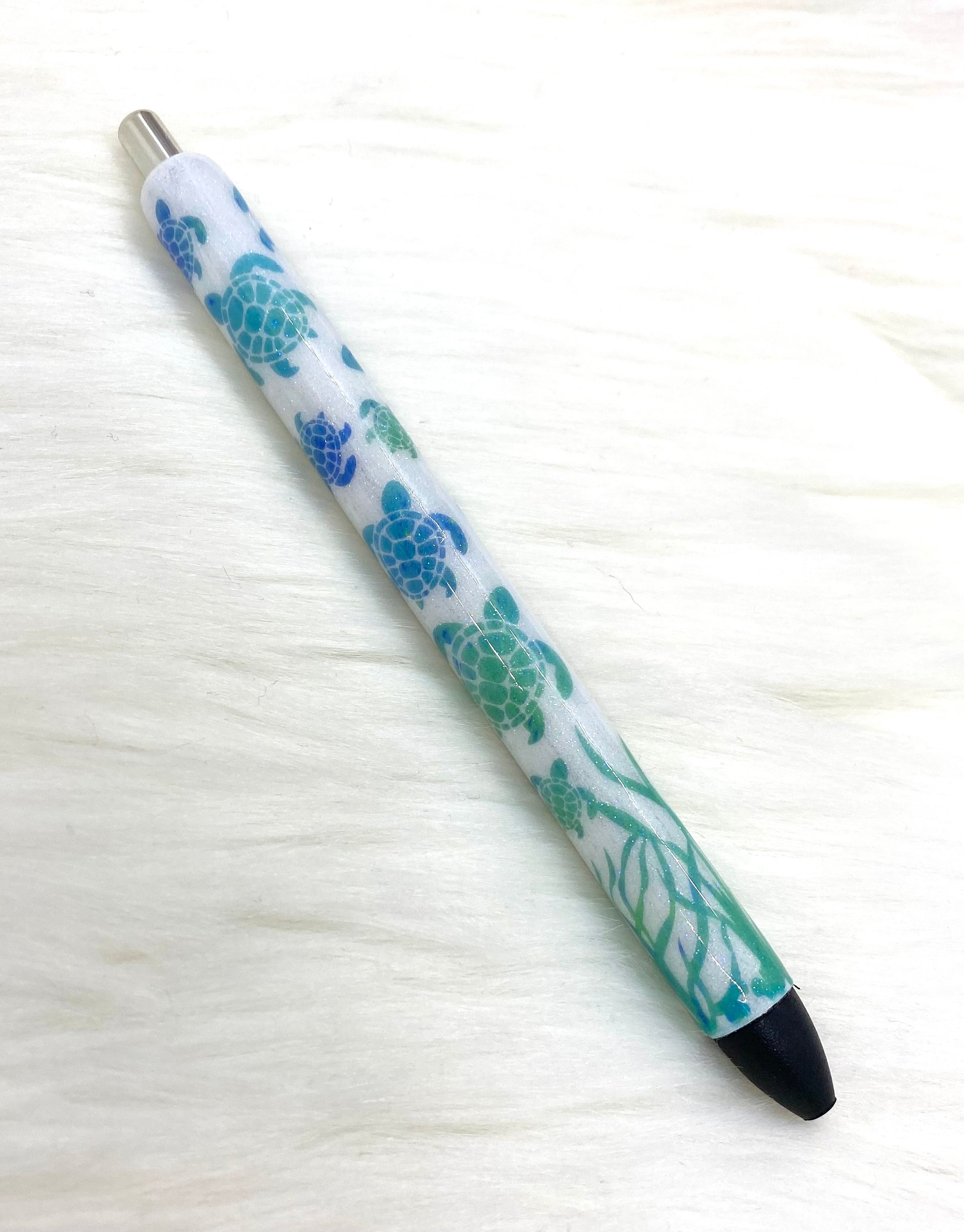 Glitter sea turtle pen