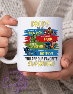 Superhero daddy mug