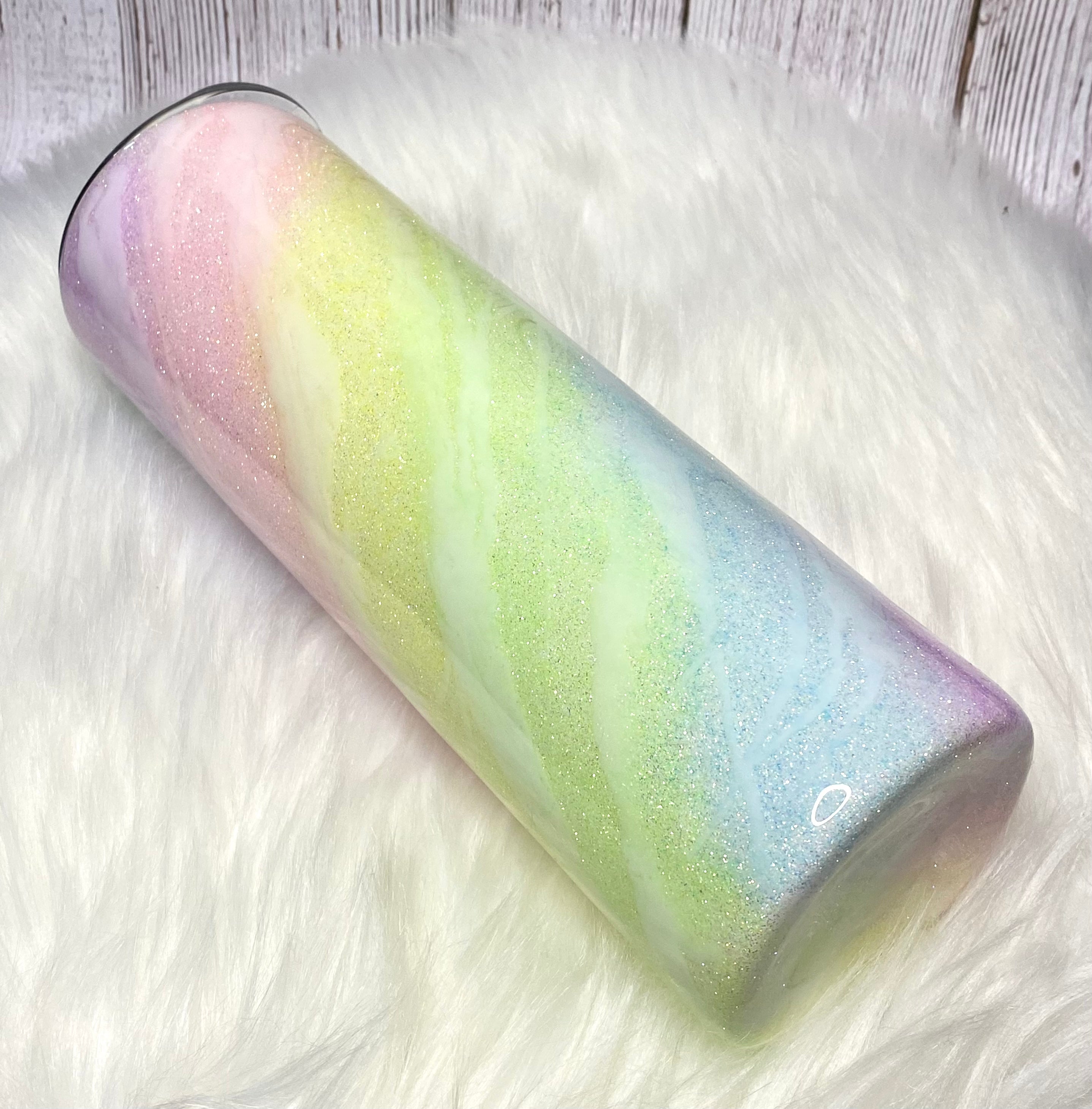 30oz pastel rainbow Milky Way tumbler