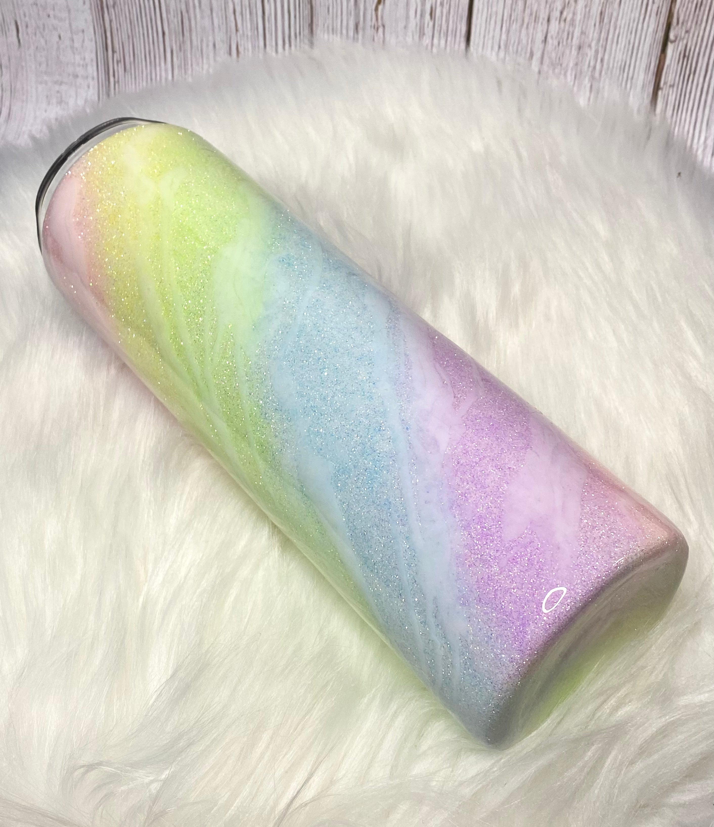 30oz pastel rainbow Milky Way tumbler