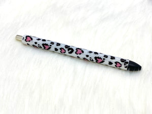 Heart leopard spots pen