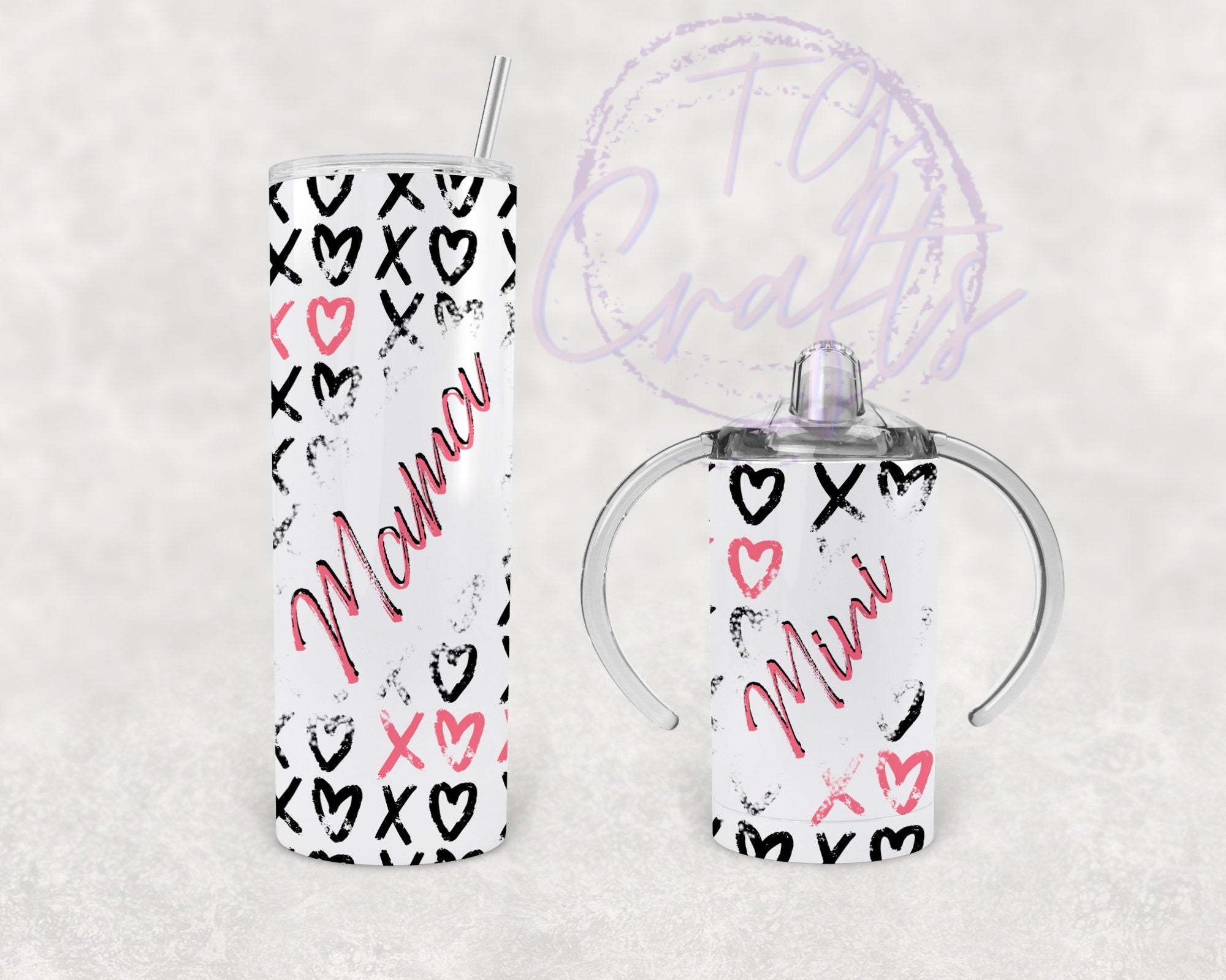 Valentines mama and mini tumblers