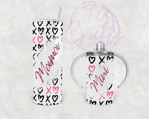 Valentines mama and mini tumblers