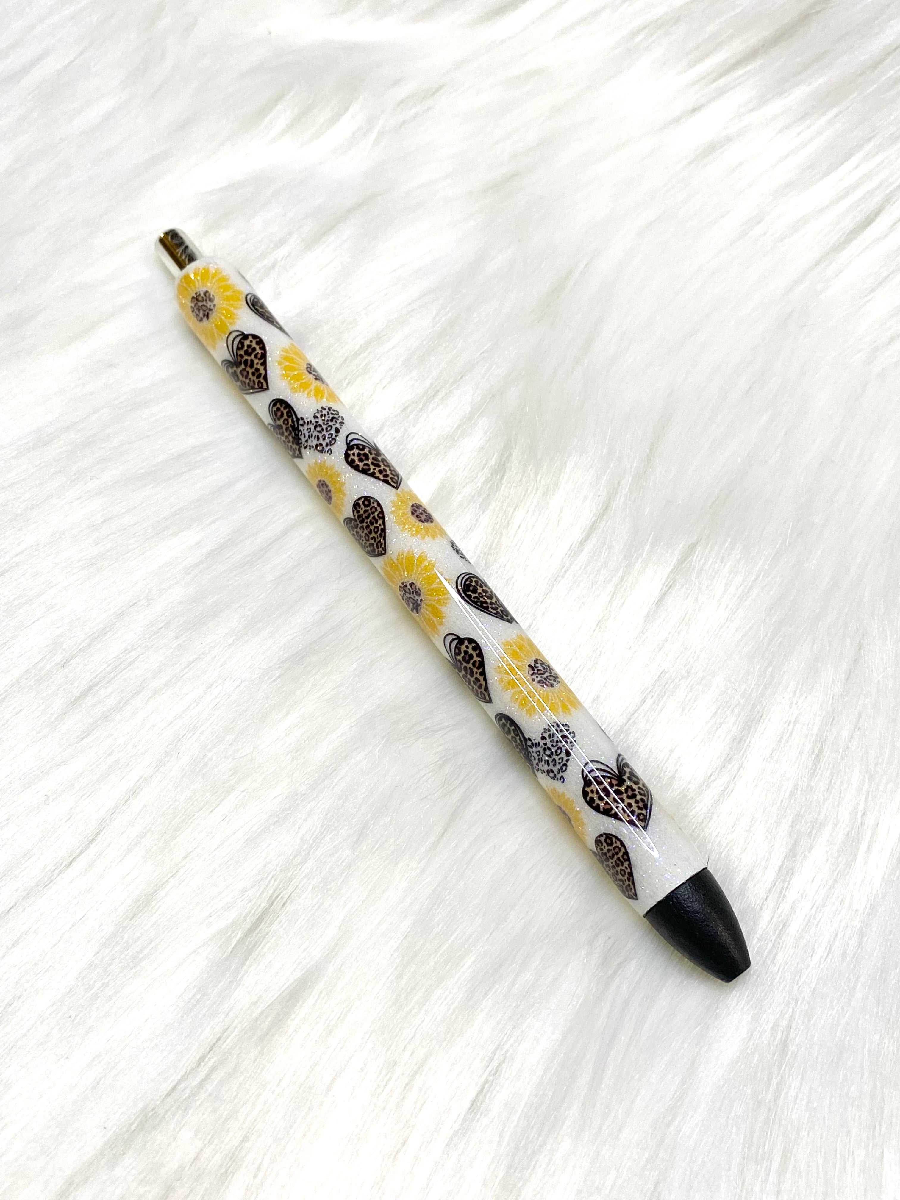 Leopard hearts and sunflowers