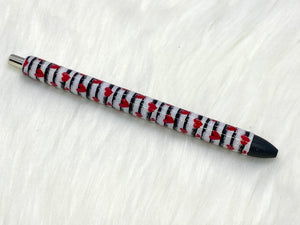 Hearts and stripes valentines pen