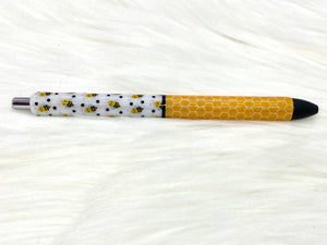 Glitter bee pen