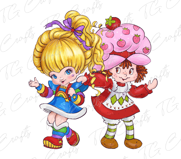 rainbow brite & strawberry shortcake